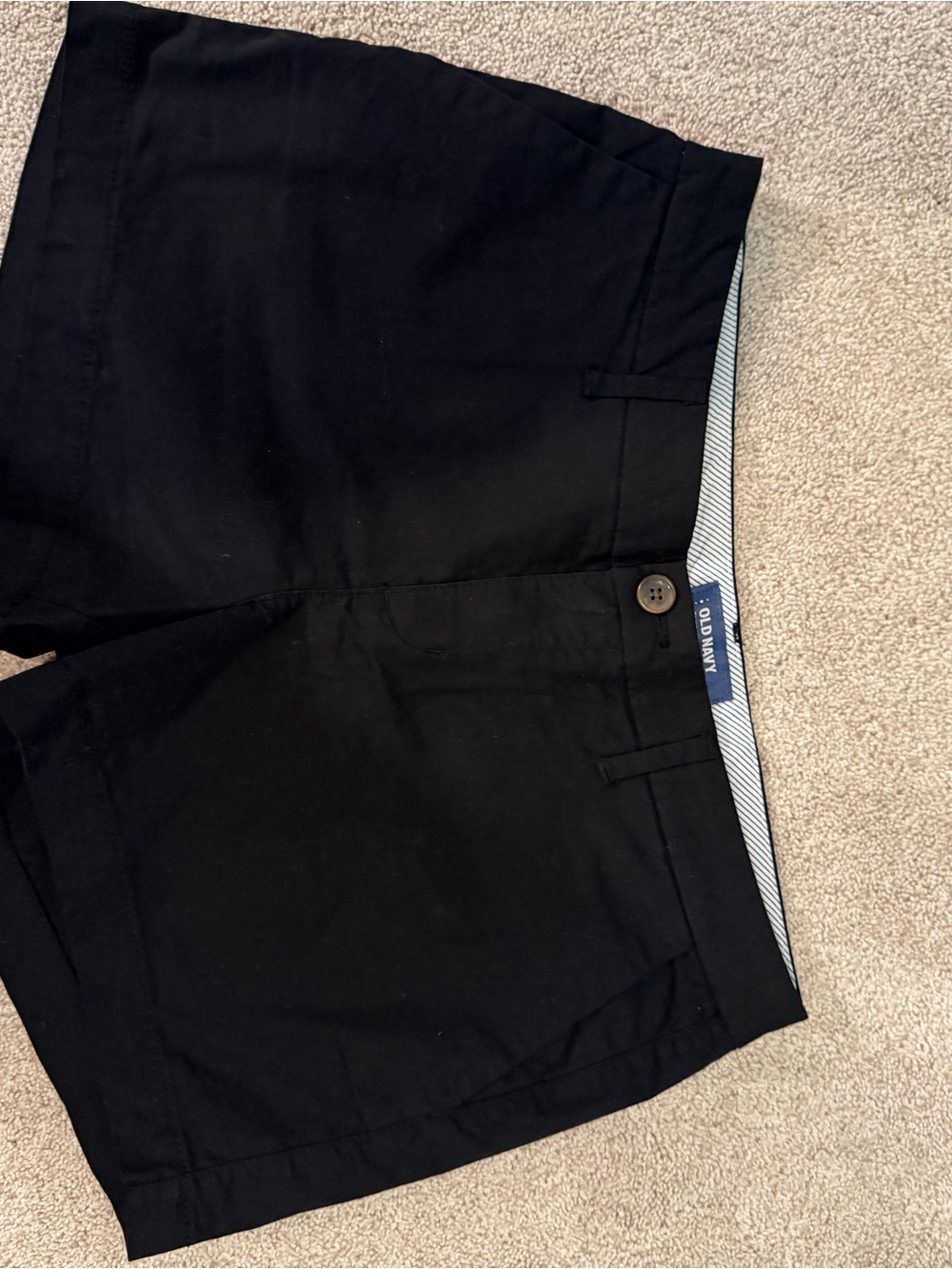 Old Navy Black Everyday Shorts with Striped Waistband